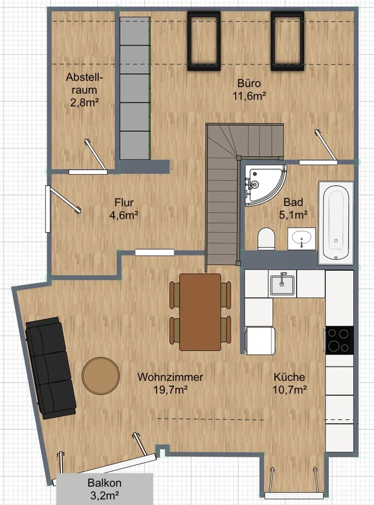 3 Zimmer Wohnung mit 74 m² in München – Bild 1