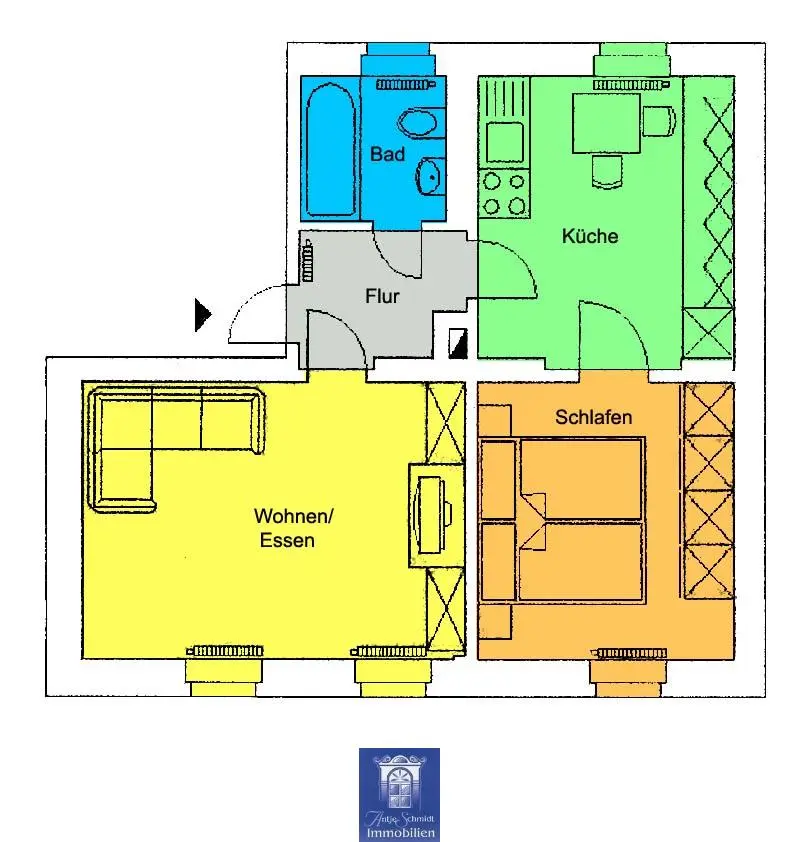 2 Zimmer Wohnung mit 42 m² in Freital – Bild 5