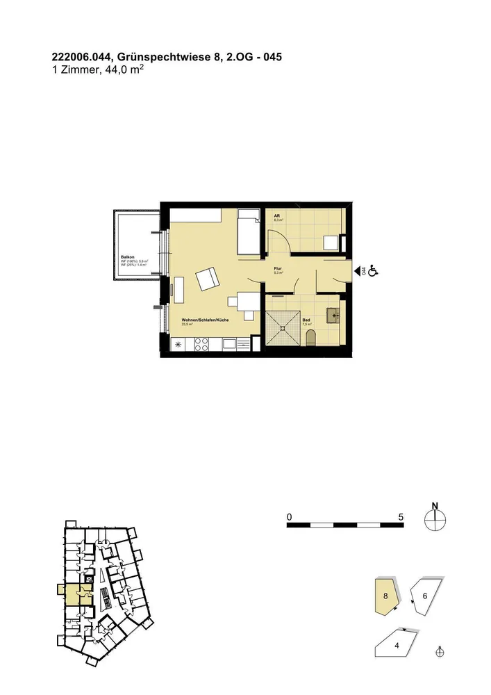 1 Zimmer Wohnung mit 44 m² in Hannover – Bild 7