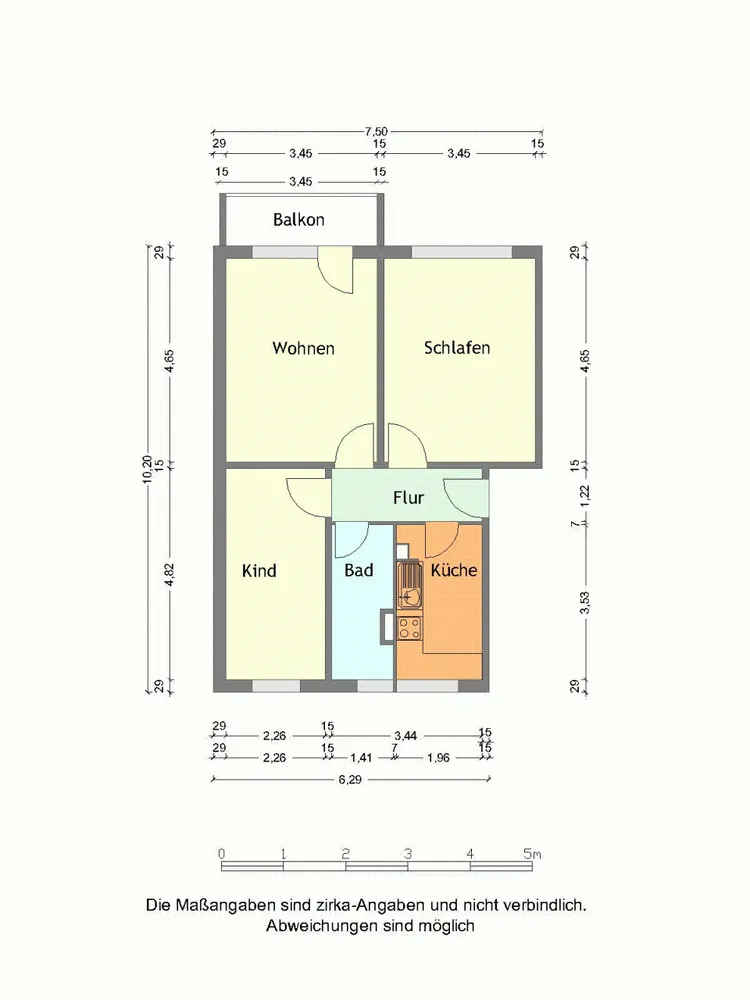 3 Zimmer Wohnung mit 61 m² in Merseburg – Bild 2