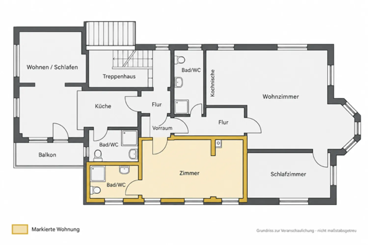 1 Zimmer Wohnung mit 30 m² in Goslar – Bild 4