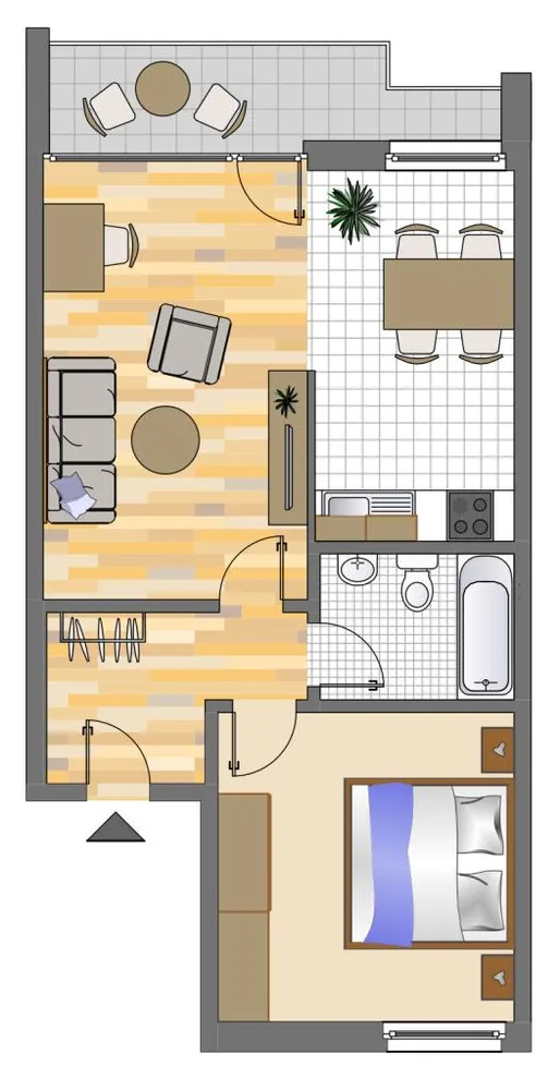 2 Zimmer Wohnung mit 52 m² in Düsseldorf – Bild 2
