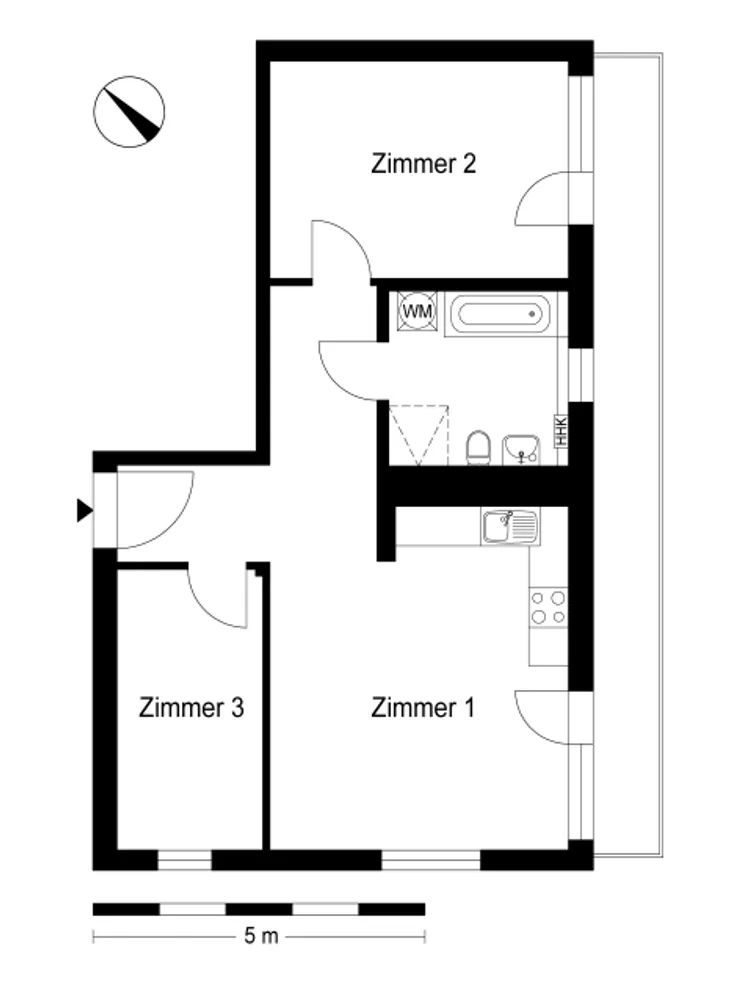 3 room apartment with 69 m² in Berlin – Photo 2