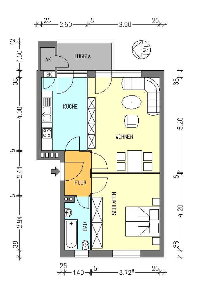 2 Zimmer Wohnung mit 53 m² in Berlin – Bild 2