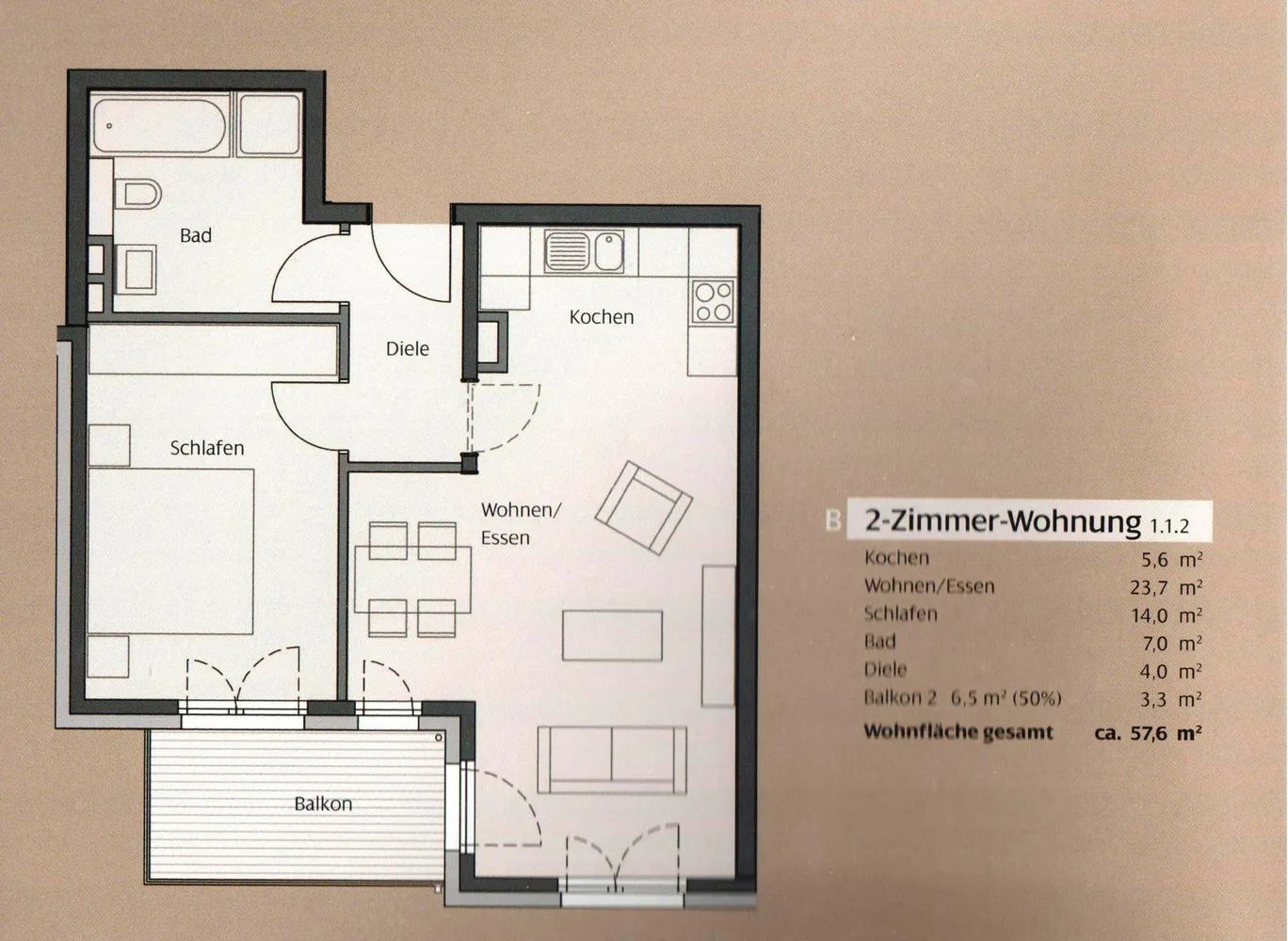 2 Zimmer Wohnung mit 58 m² in Frankfurt am Main – Bild 12