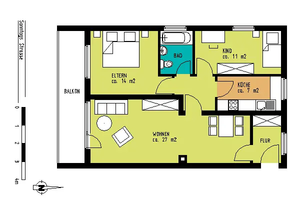 3 Zimmer Wohnung mit 74 m² in Wuppertal – Bild 7
