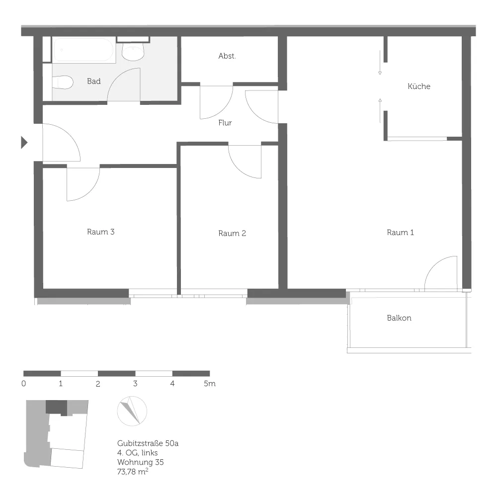 3 Zimmer Wohnung mit 74 m² in Berlin – Bild 5