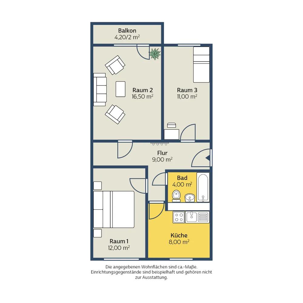 3 Zimmer Wohnung mit 62 m² in Leipzig – Bild 4