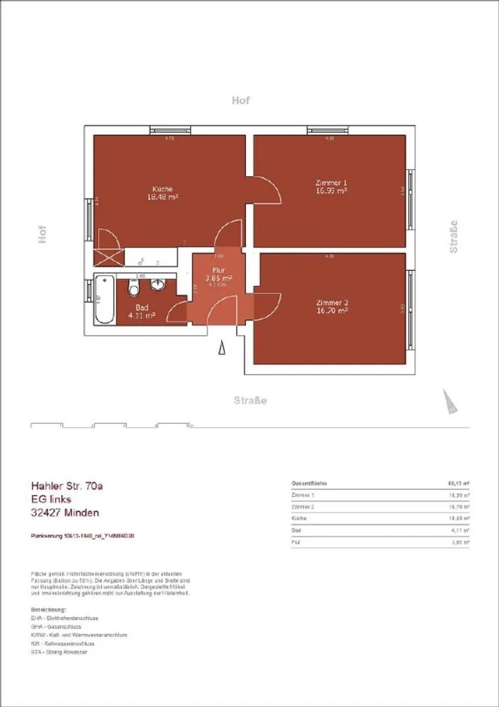 2 Zimmer Wohnung mit 58 m² in Minden – Bild 7