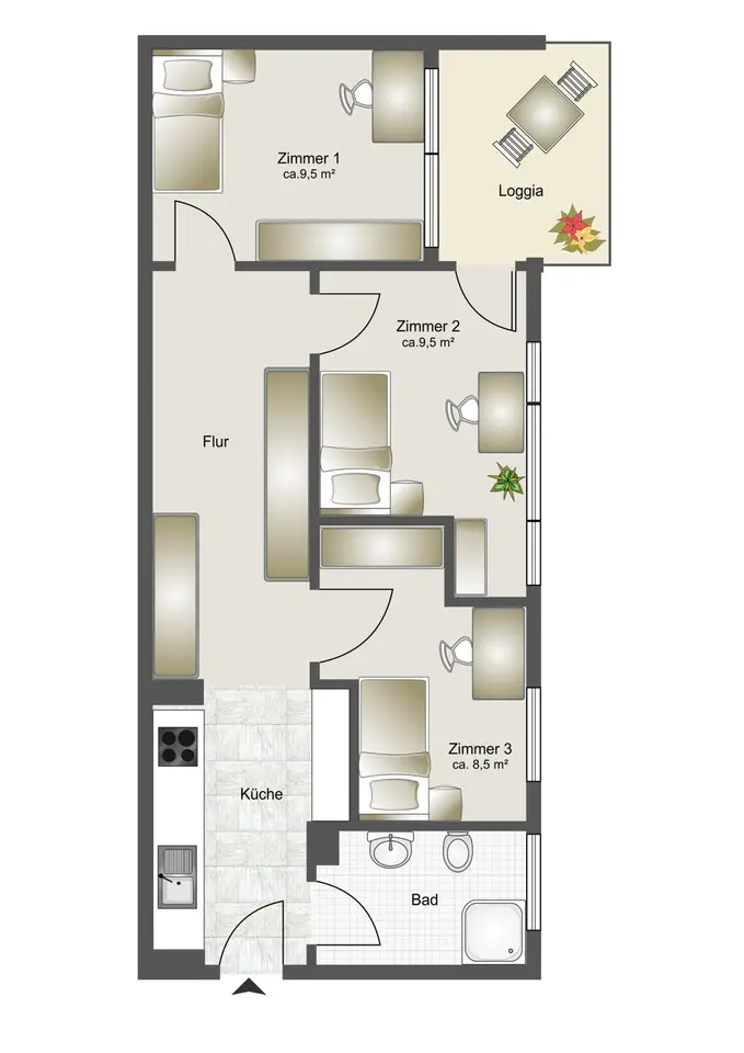 WG-Zimmer mit 50 m² in Starnberg – Bild 7