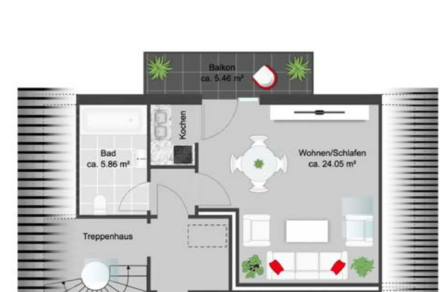 1 Zimmer Wohnung mit 32 m² in München – Bild 4