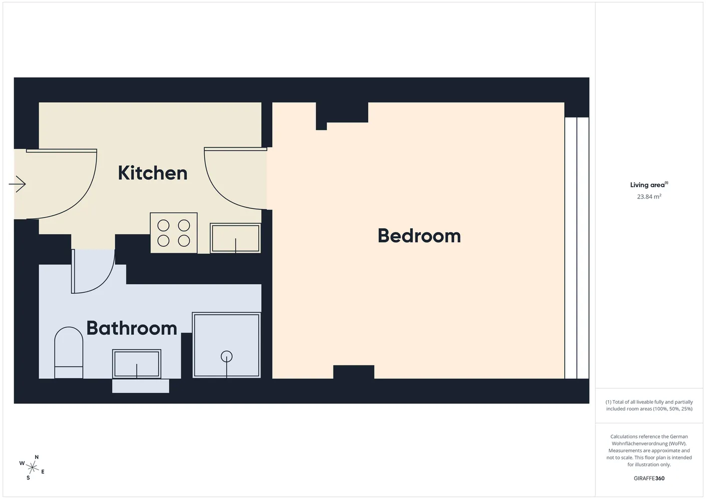 1 Zimmer Wohnung mit 24 m² in Hamburg – Bild 12