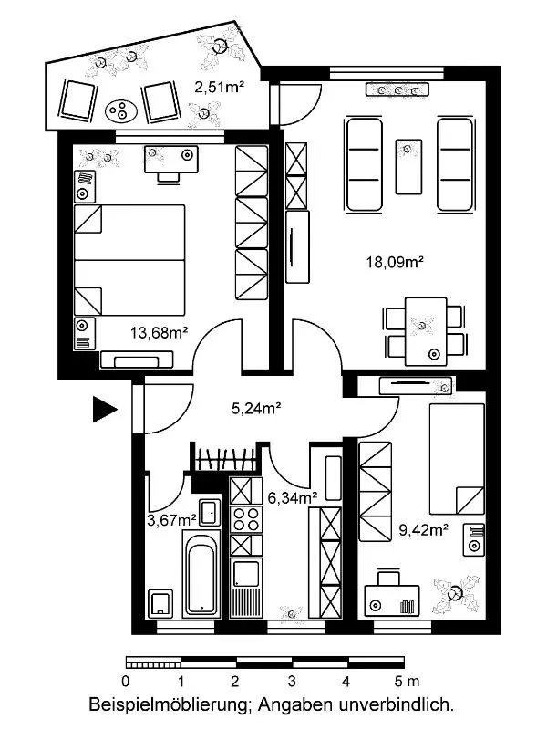 3 Zimmer Wohnung mit 59 m² in Frankfurt am Main – Bild 5