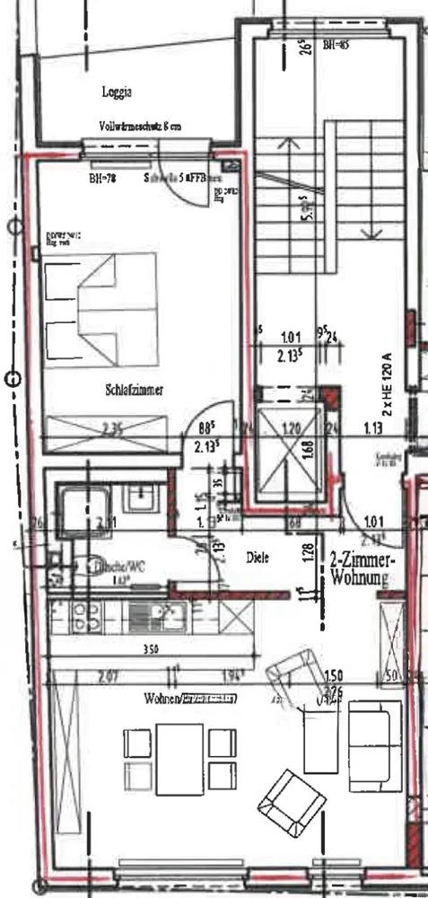 2 room apartment with 58 m² in Frankfurt am Main – Photo 9