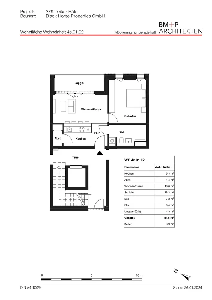 2 room apartment with 55 m² in Düsseldorf – Photo 2