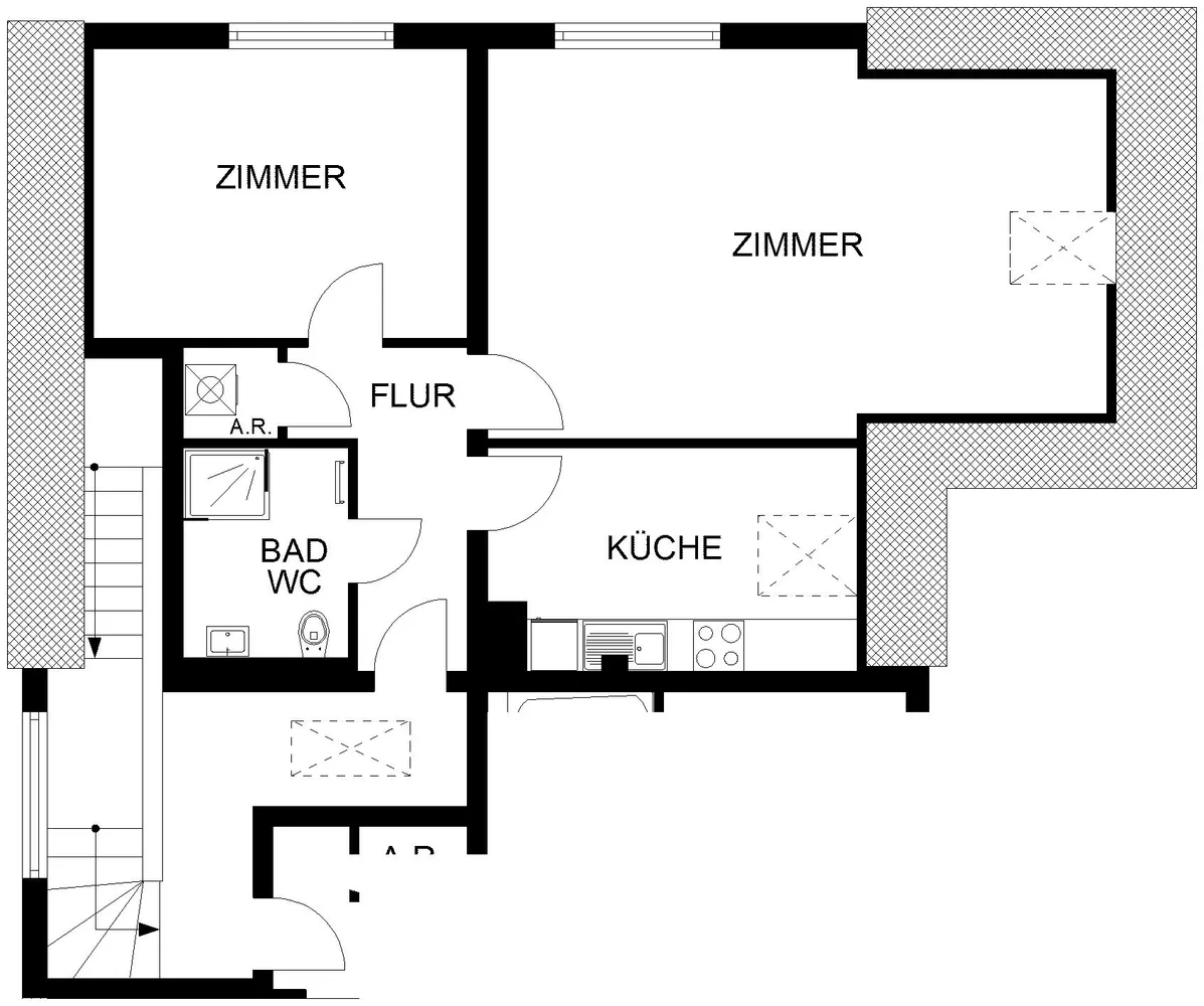 2 Zimmer Wohnung mit 62 m² in Hagen – Bild 2