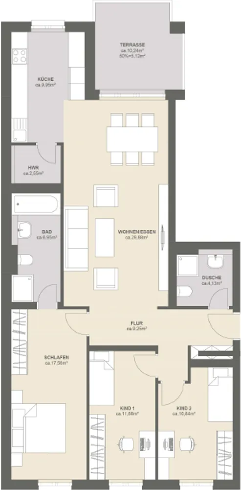 4 Zimmer Wohnung mit 107 m² in Frankfurt am Main – Bild 12