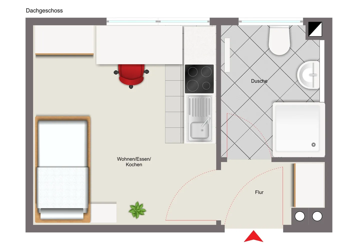 1 Zimmer Wohnung mit 16 m² in Ingolstadt – Bild 6