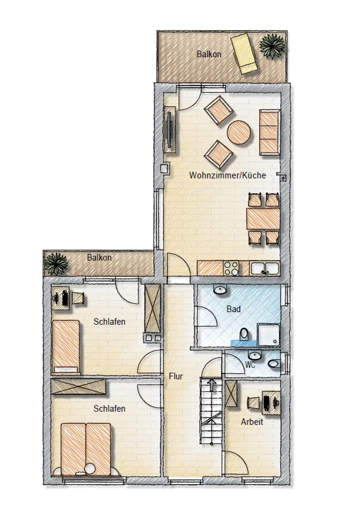 4 Zimmer Wohnung mit 100 m² in Leer – Bild 4