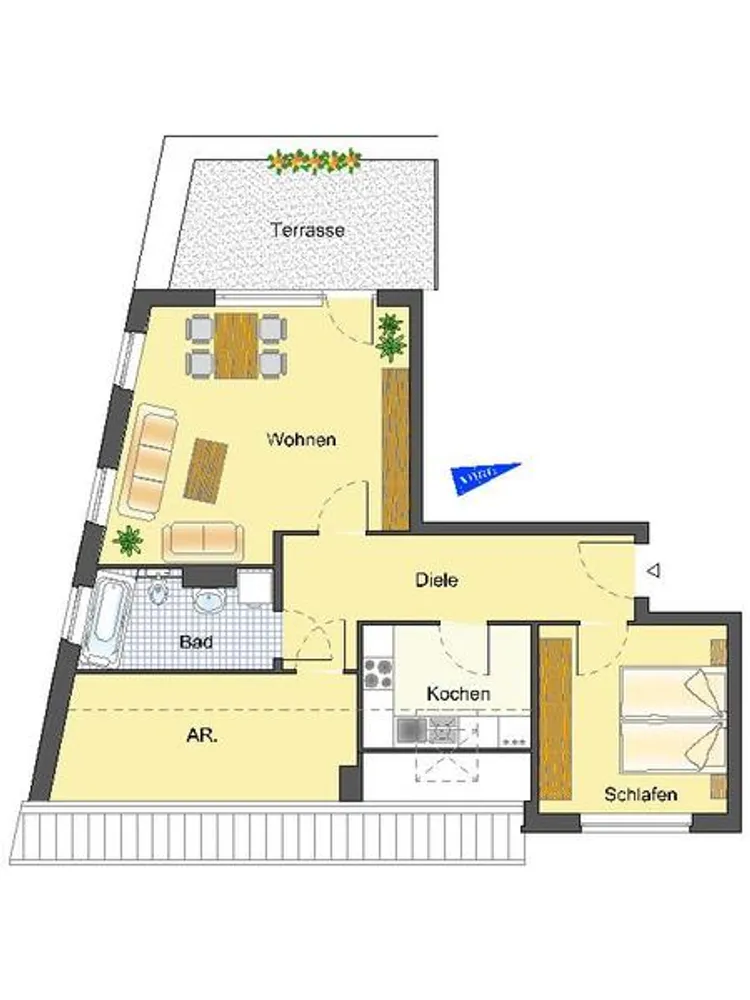 2 Zimmer Wohnung mit 66 m² in Velbert – Bild 1