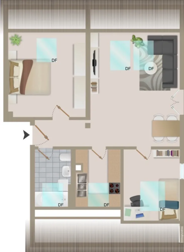 3 Zimmer Wohnung mit 50 m² in Ludwigsburg – Bild 2