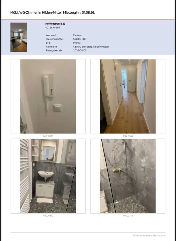 WG-Zimmer mit 18 m² in Düsseldorf – Bild 4