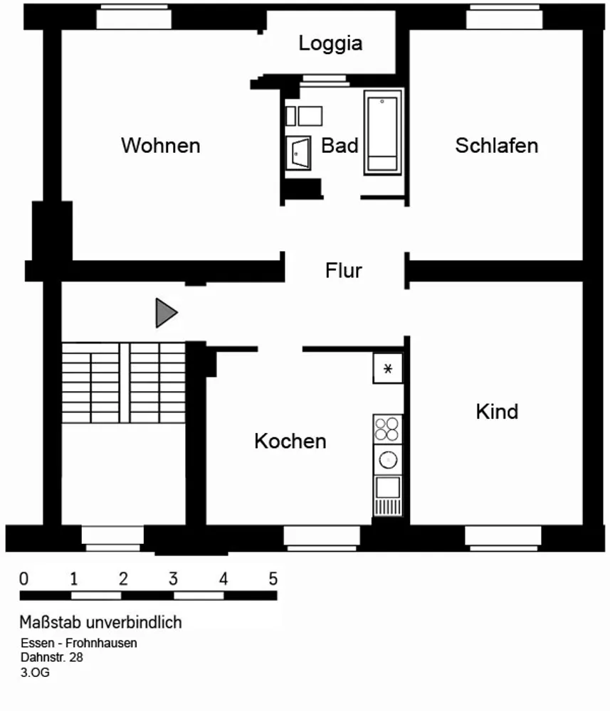 4 Zimmer Wohnung mit 79 m² in Essen – Bild 1