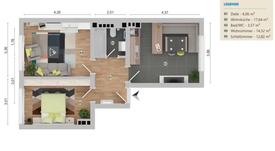 2 Zimmer Wohnung mit 52 m² in Wuppertal – Bild 8