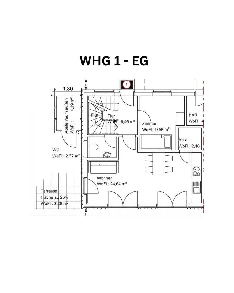 4 room apartment with 85 m² in Lüneburg – Photo 2