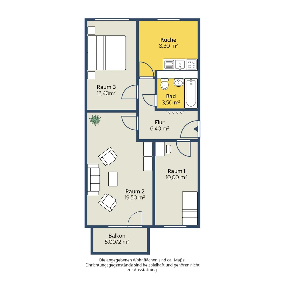3 Zimmer Wohnung mit 63 m² in Leipzig – Bild 7
