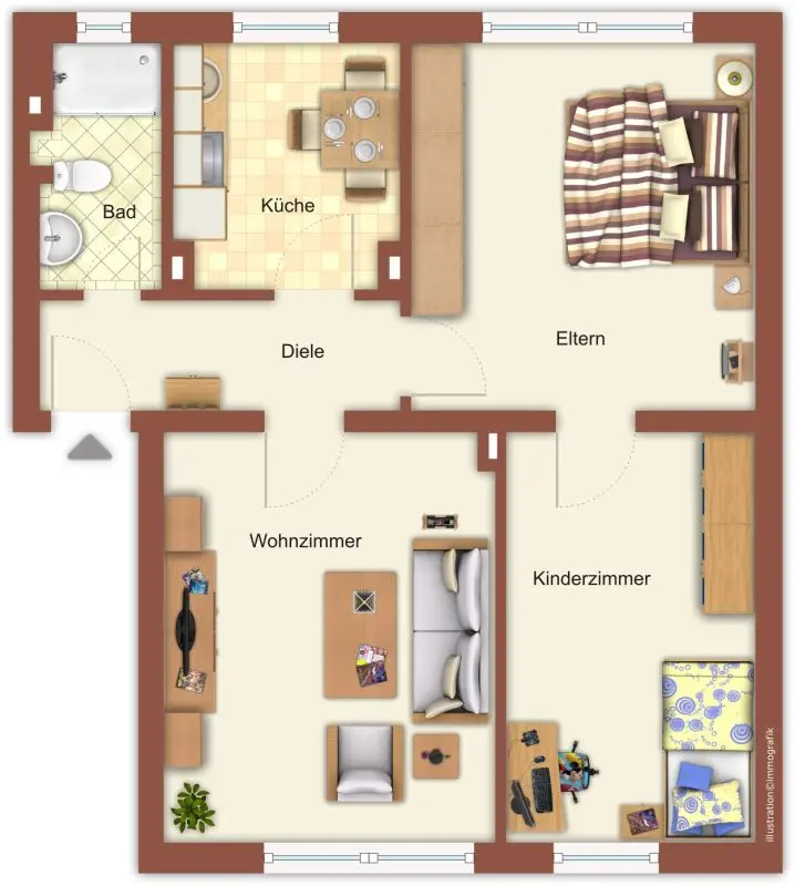 3 Zimmer Wohnung mit 50 m² in Grevenbroich – Bild 5