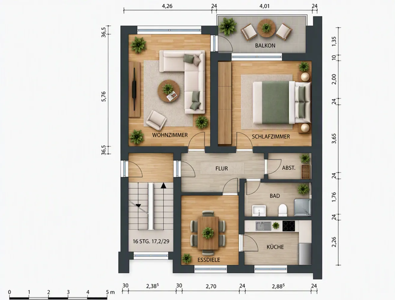 2 Zimmer Wohnung mit 74 m² in Paderborn – Bild 2