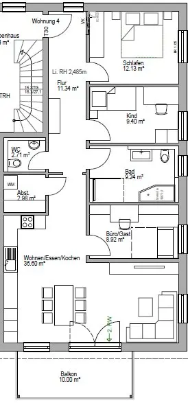 6 Zimmer Wohnung mit 138 m² in Aalen – Bild 9