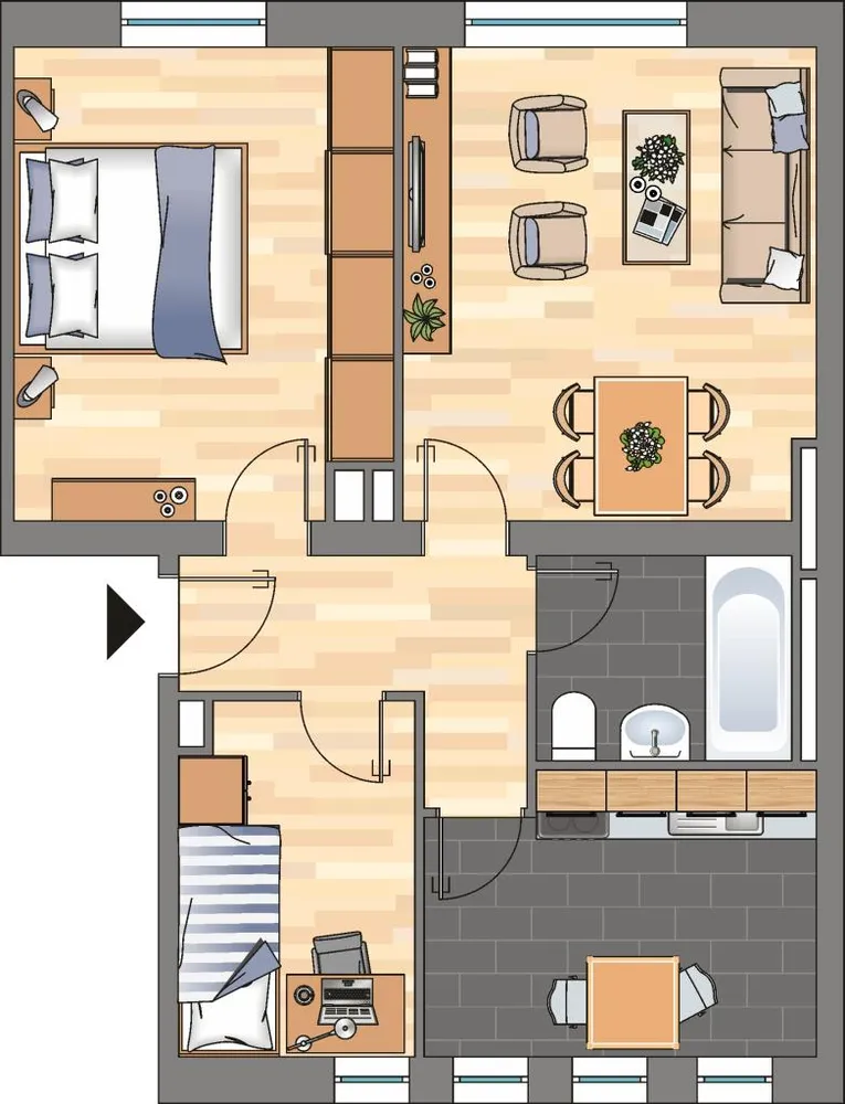 3 Zimmer Wohnung mit 47 m² in Kiel – Bild 3