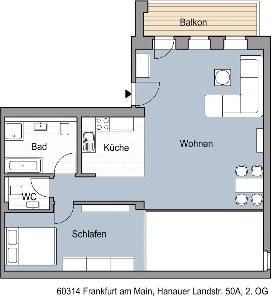 2 Zimmer Wohnung mit 71 m² in Frankfurt am Main – Bild 3