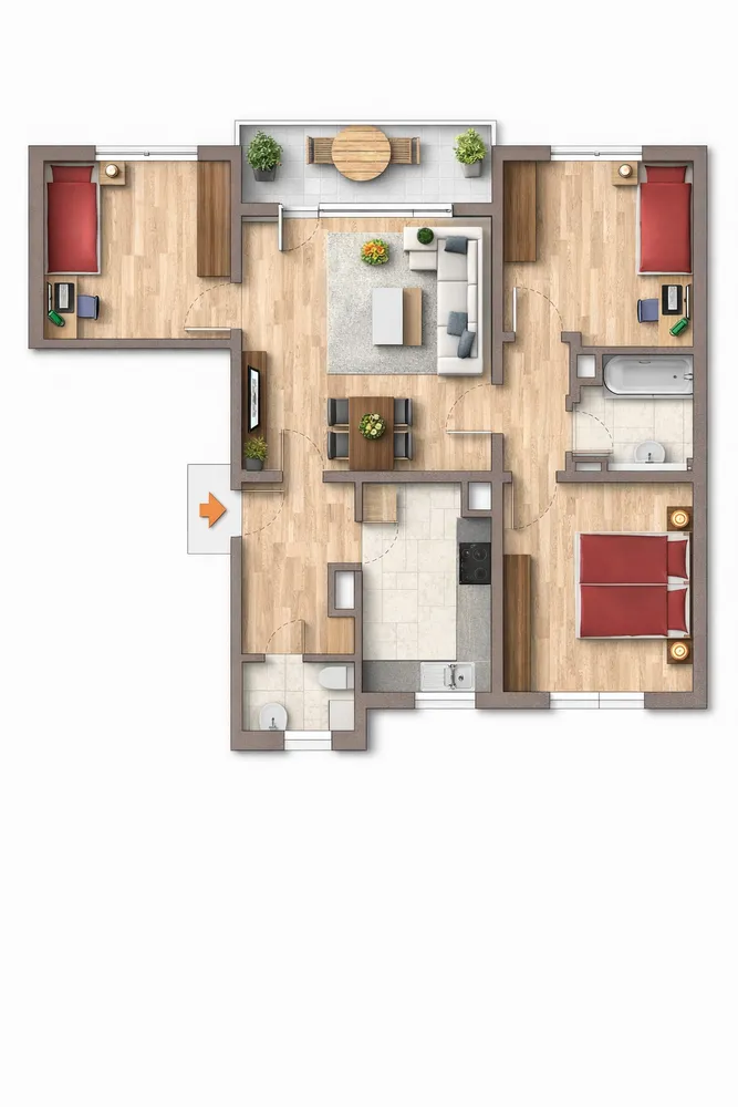 4 Zimmer Wohnung mit 87 m² in Moers – Bild 12