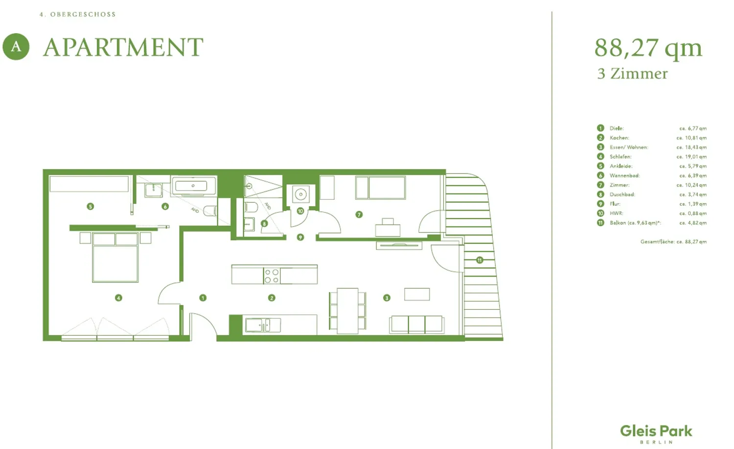 4 Zimmer Wohnung mit 88 m² in Berlin – Bild 4