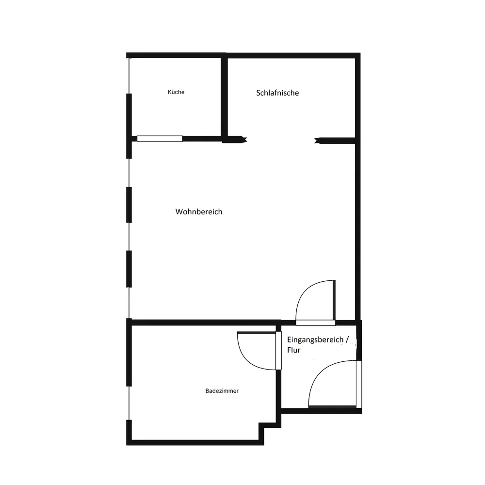 1 Zimmer Wohnung mit 25 m² in Hamburg – Bild 2