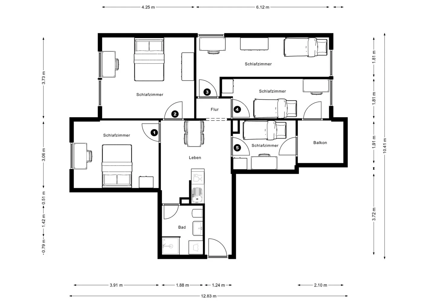 1 Zimmer Wohnung mit 25 m² in Frankfurt am Main – Bild 7