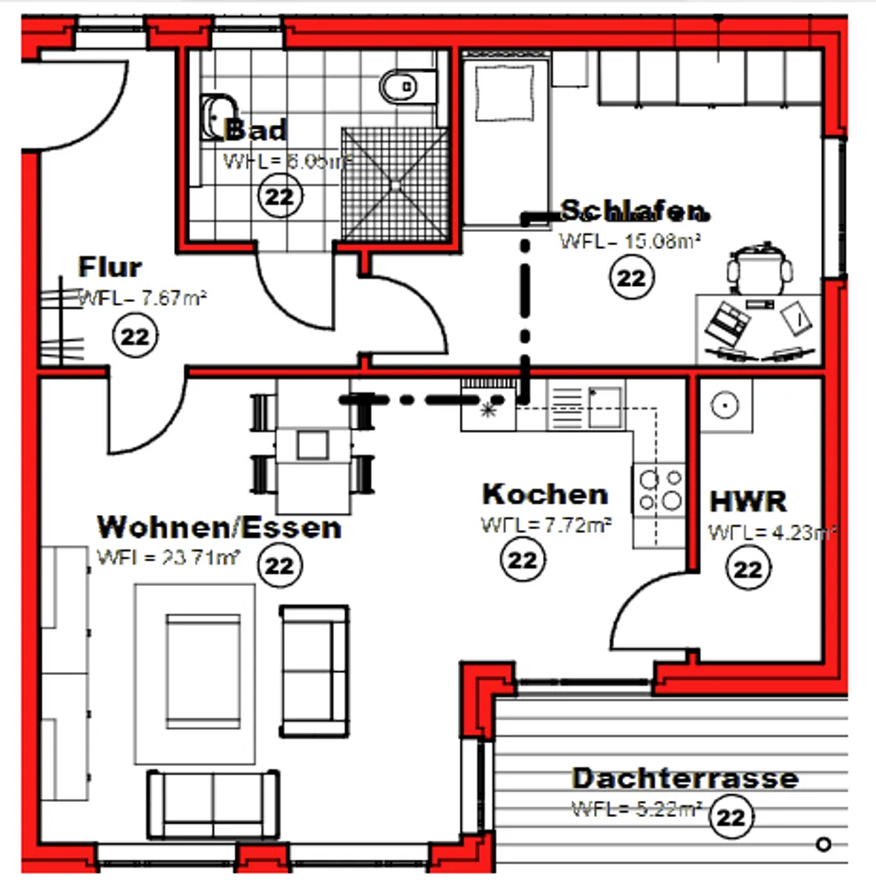 2 Zimmer Wohnung mit 76 m² in Oldenburg – Bild 8
