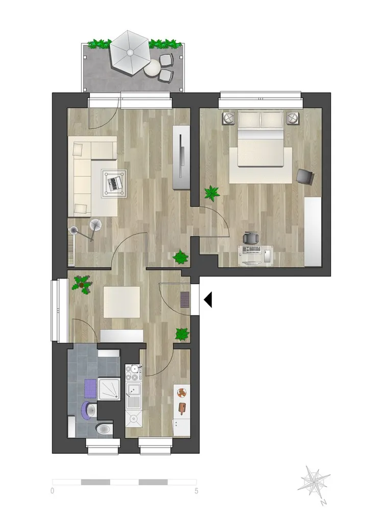 2 Zimmer Wohnung mit 48 m² in Chemnitz – Bild 5