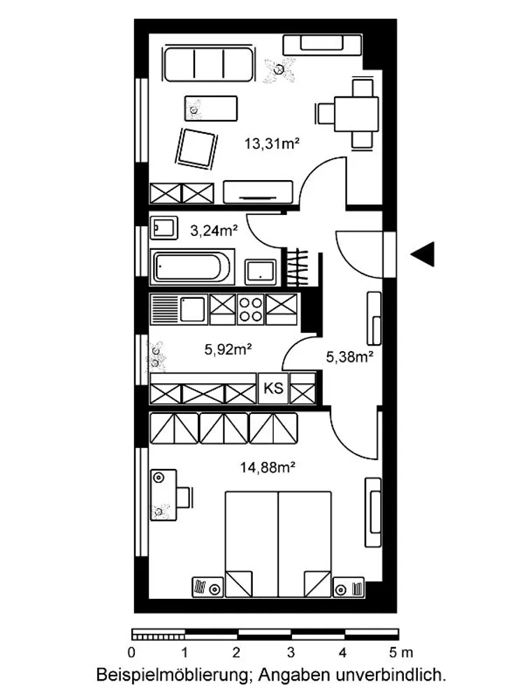 2 Zimmer Wohnung mit 43 m² in Frankfurt am Main – Bild 2