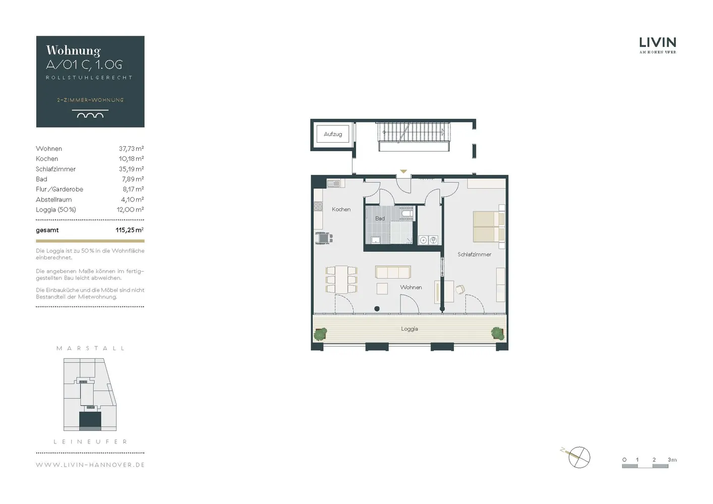 2 Zimmer Wohnung mit 115 m² in Hannover – Bild 8