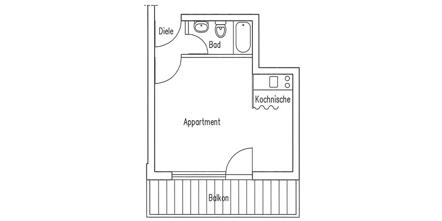 1 Zimmer Wohnung mit 32 m² in Kaiserslautern – Bild 1