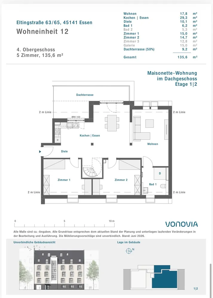 5 Zimmer Wohnung mit 136 m² in Essen – Bild 5