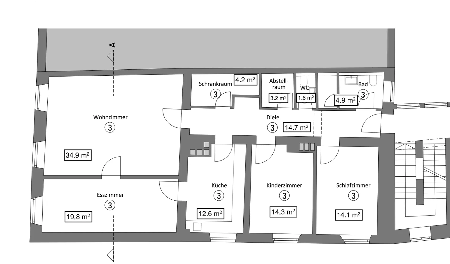 4 Zimmer Wohnung mit 130 m² in Landshut – Bild 7