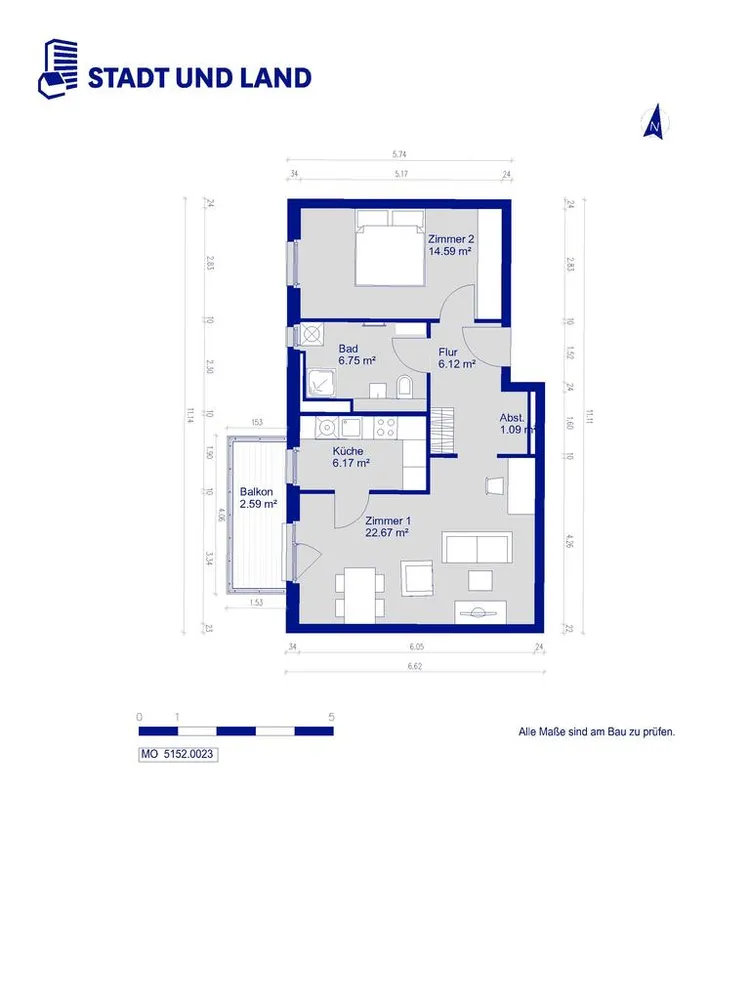 2 Zimmer Wohnung mit 60 m² in Berlin – Bild 5