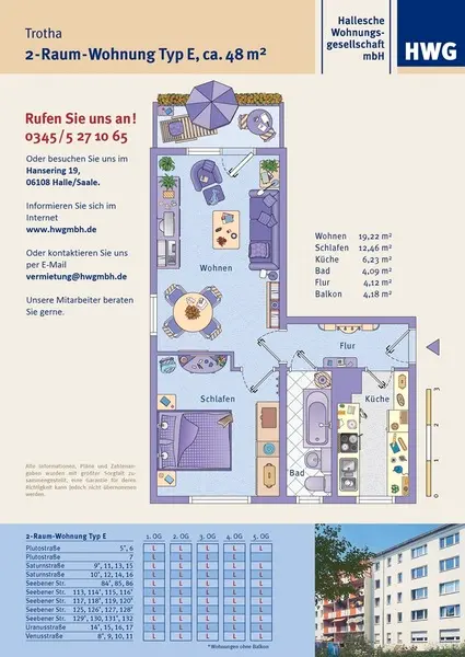2 Zimmer Wohnung mit 49 m² in Halle (Saale) – Bild 5