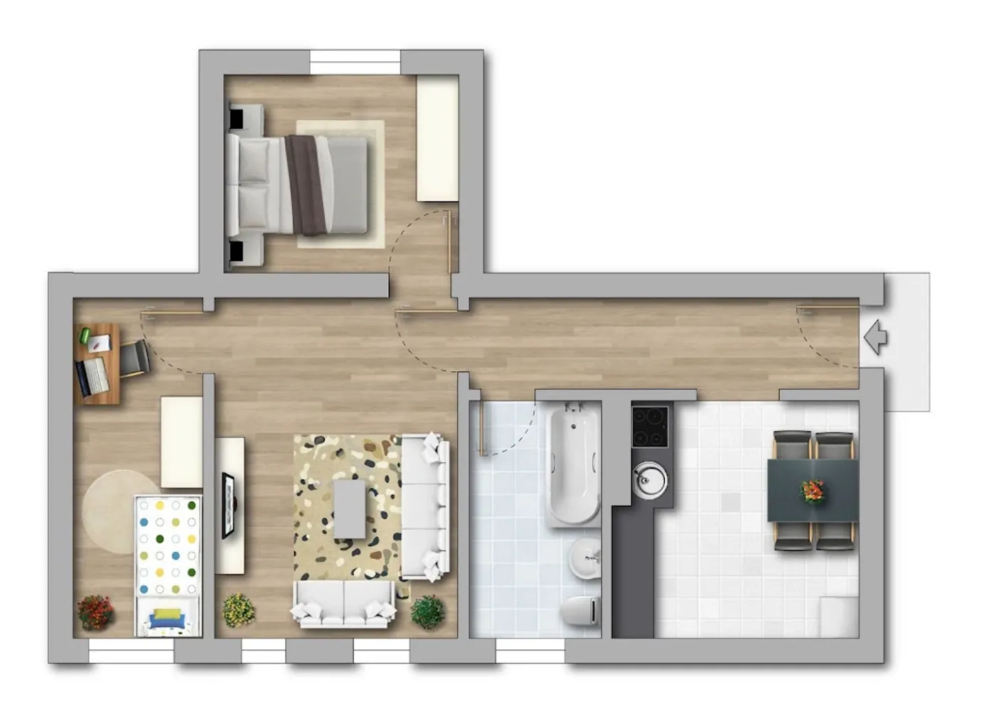3 Zimmer Wohnung mit 65 m² in Merseburg – Bild 8