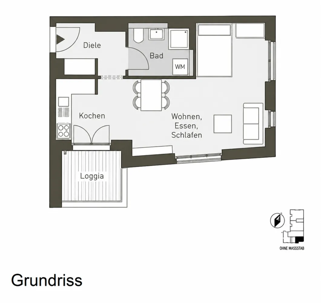 1 Zimmer Wohnung mit 40 m² in Frankfurt am Main – Bild 12